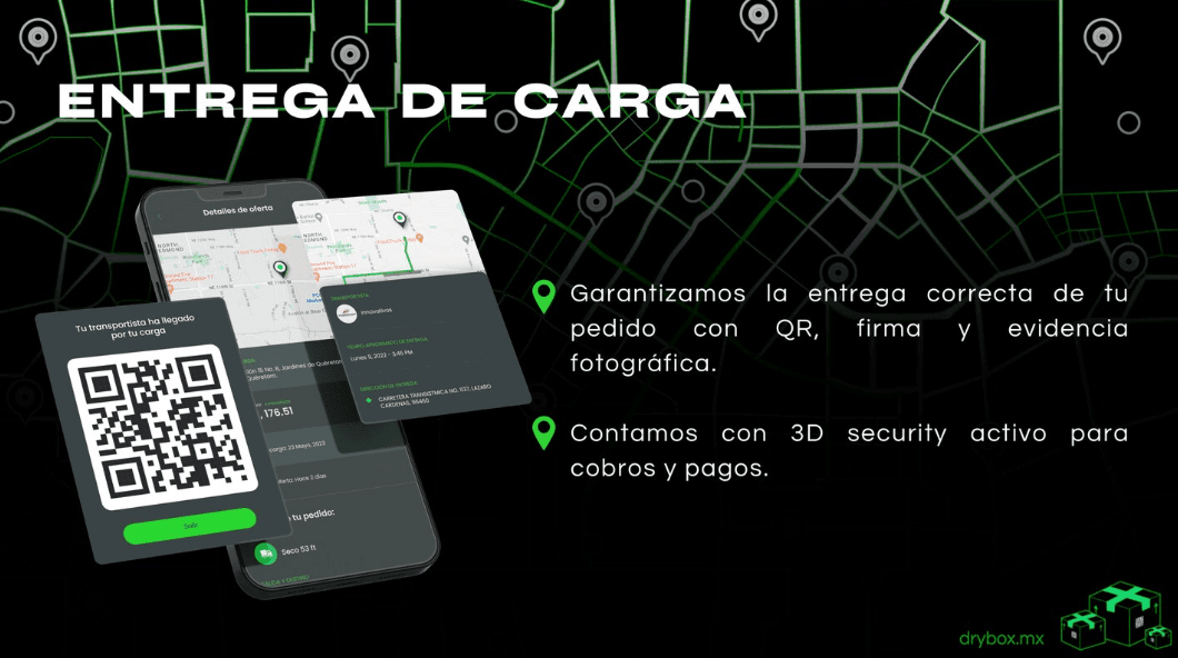 Entrega de carga con verificación QR